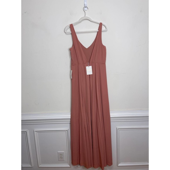 Show Me Your Mumu Jenn Maxi Dress Rustic Mauve Crisp XXS Sleeveless Bridesmaid - Picture 3 of 9